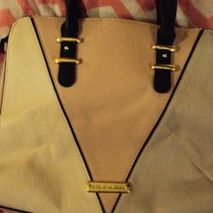 Steve Madden Shoulder Bag, Pink, gray and whte leather